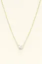Solitaire Diamond Necklace in 14K Gold